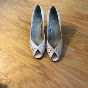 Stuart Weitzman Blush Peep-Toe Heels